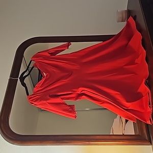 Grace Karin women's off-shoulder flared a-line dress, red, large